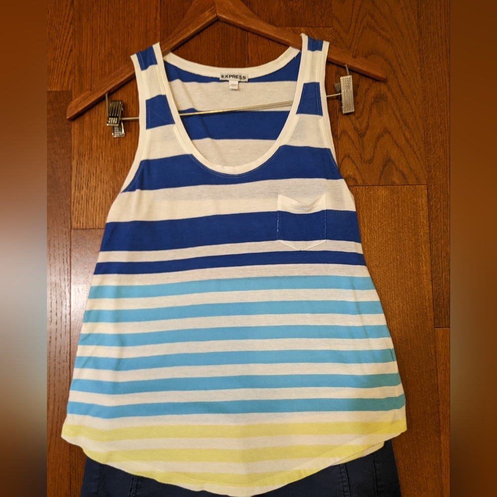 Express striped tank size xs